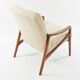 Fauteuil Pen velours côtelé crème