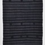 Gray & black oversize hemp rug 316x204cm