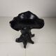Mid-Century Black Tree Stump Chair