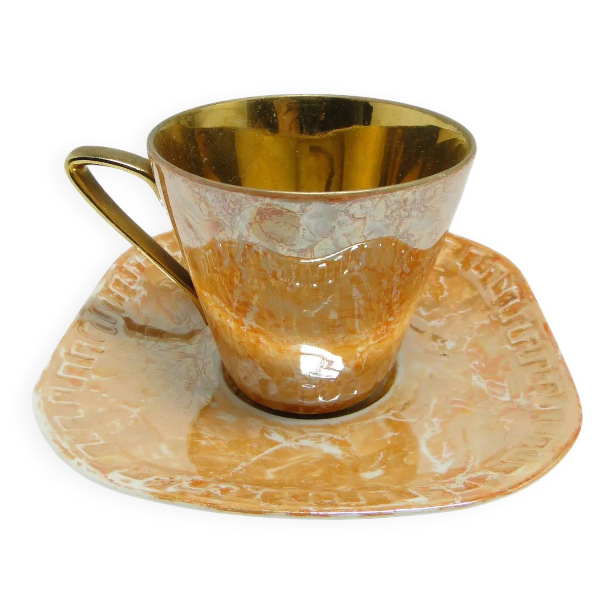Tasse et soucoupe Helena (Milenium), moderne du milieu du siècle, porcelaine, Wawel, Pologne, années 1970.