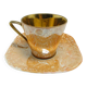 Tasse et soucoupe Helena (Milenium), moderne du milieu du siècle, porcelaine, Wawel, Pologne, années 1970.