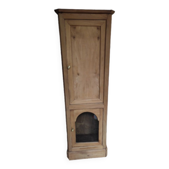 Armoire bois massif porte vitrée aéro-gommé