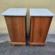 Set of 2 marble wood bedside tables