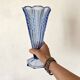 Antique blue cornet vase 27 cm