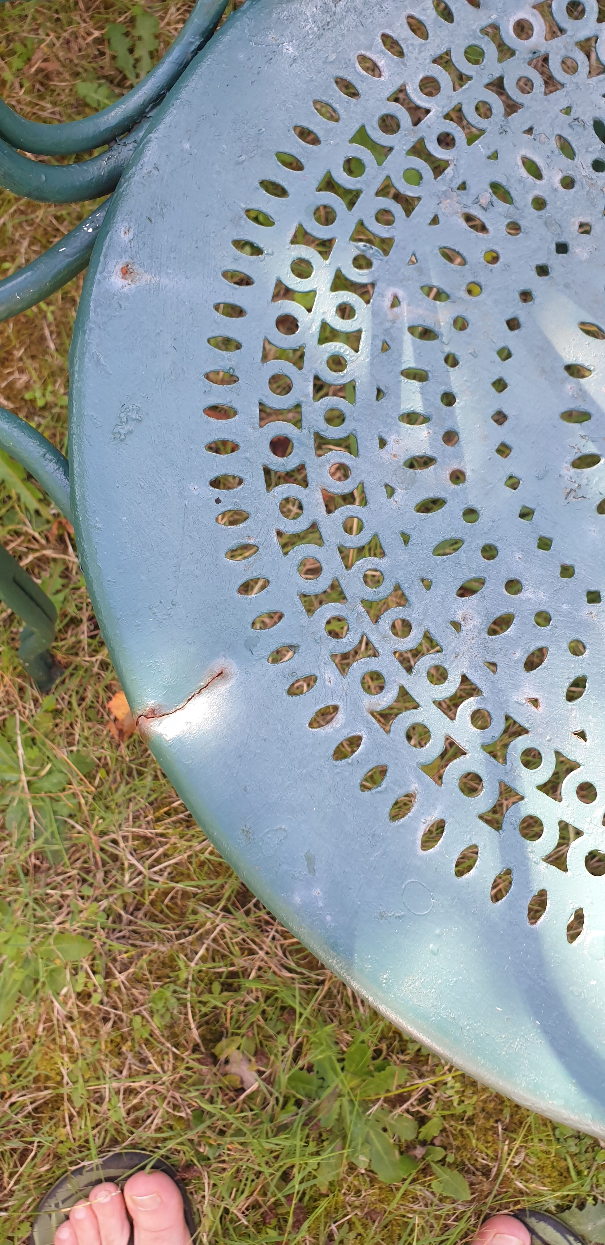 3 wrought iron garden chairs