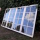 Glass window h141xl263 in oak 4 leaves