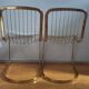 Golden metal chairs Cidue Italy 1970