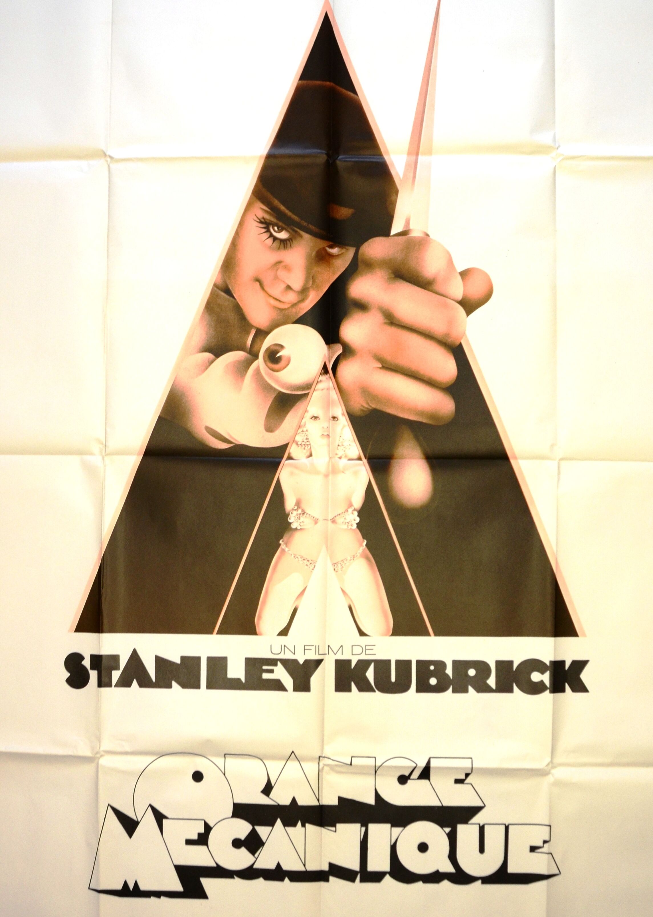 Original cinema poster "Mechanical Orange" 1972 Stanley Kubrick, McDowell...