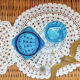 Flacon bleu dash bocal en verre flacon apothicaire