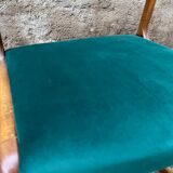 Emile and Walter Baumann walnut sleigh chair 60s