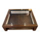 Wood and glass coffee table