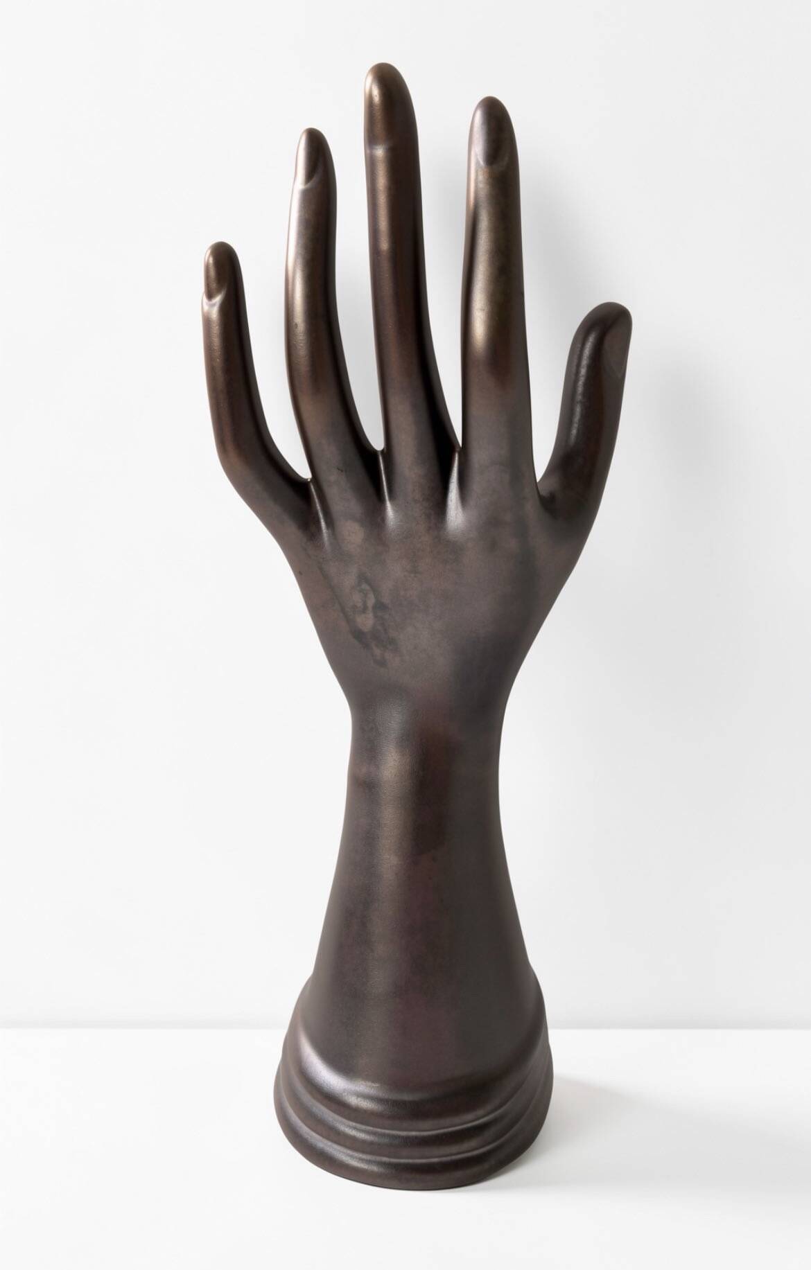 Soliflore baguier main en céramique noire brillante, esprit Vallauri