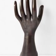 Single flower holder in shiny black ceramic, Vallauri spirit.