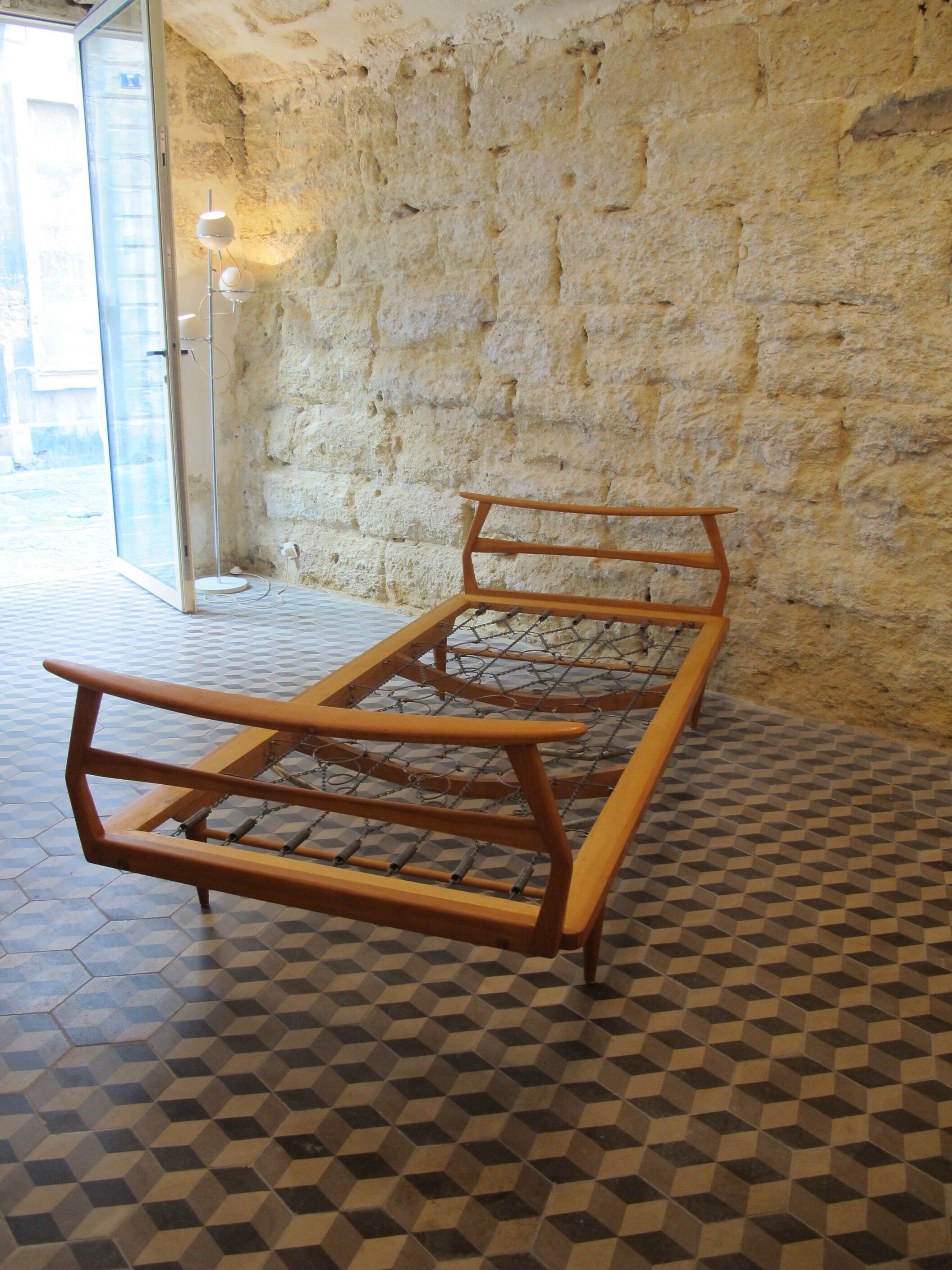 Lit scandinave bois blond