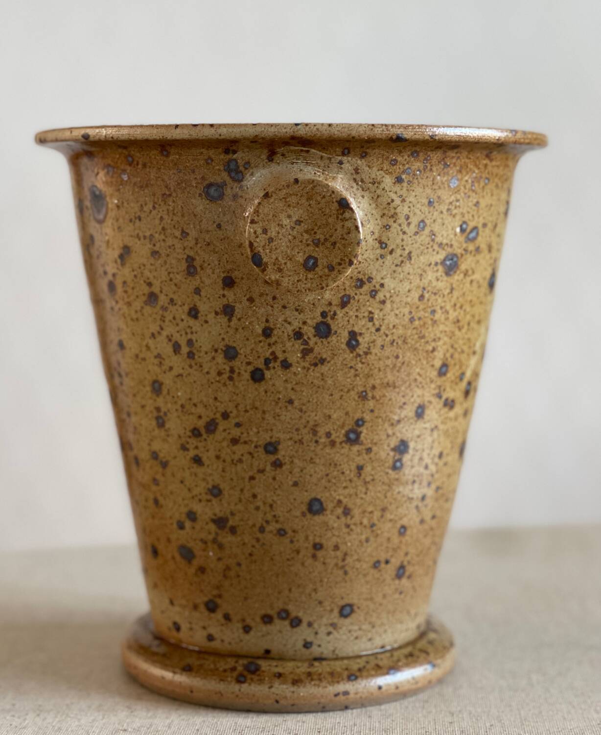 Seau à glace en grès pyrité 1970