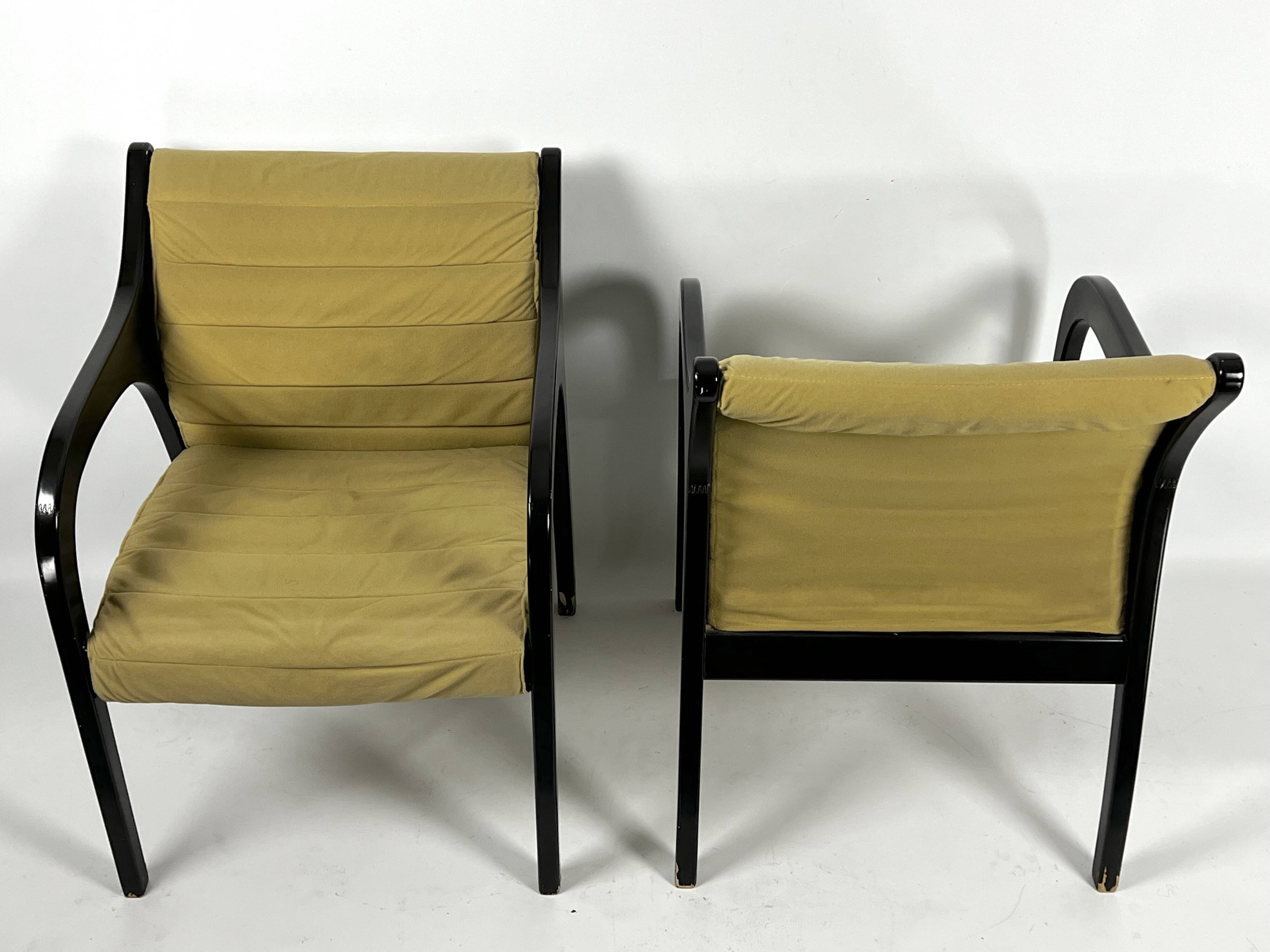 Mid-Century pair of Vivalda lounge chairs by Claudio Salocchi for Sormani. 1960s