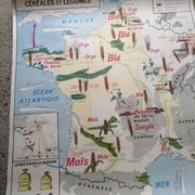 Vintage school map MDI FRANCE The Seine