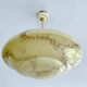 Art Deco Pendant Light, Marble Glass Amber Ivory, Alabaster Style, Vintage Chandelier