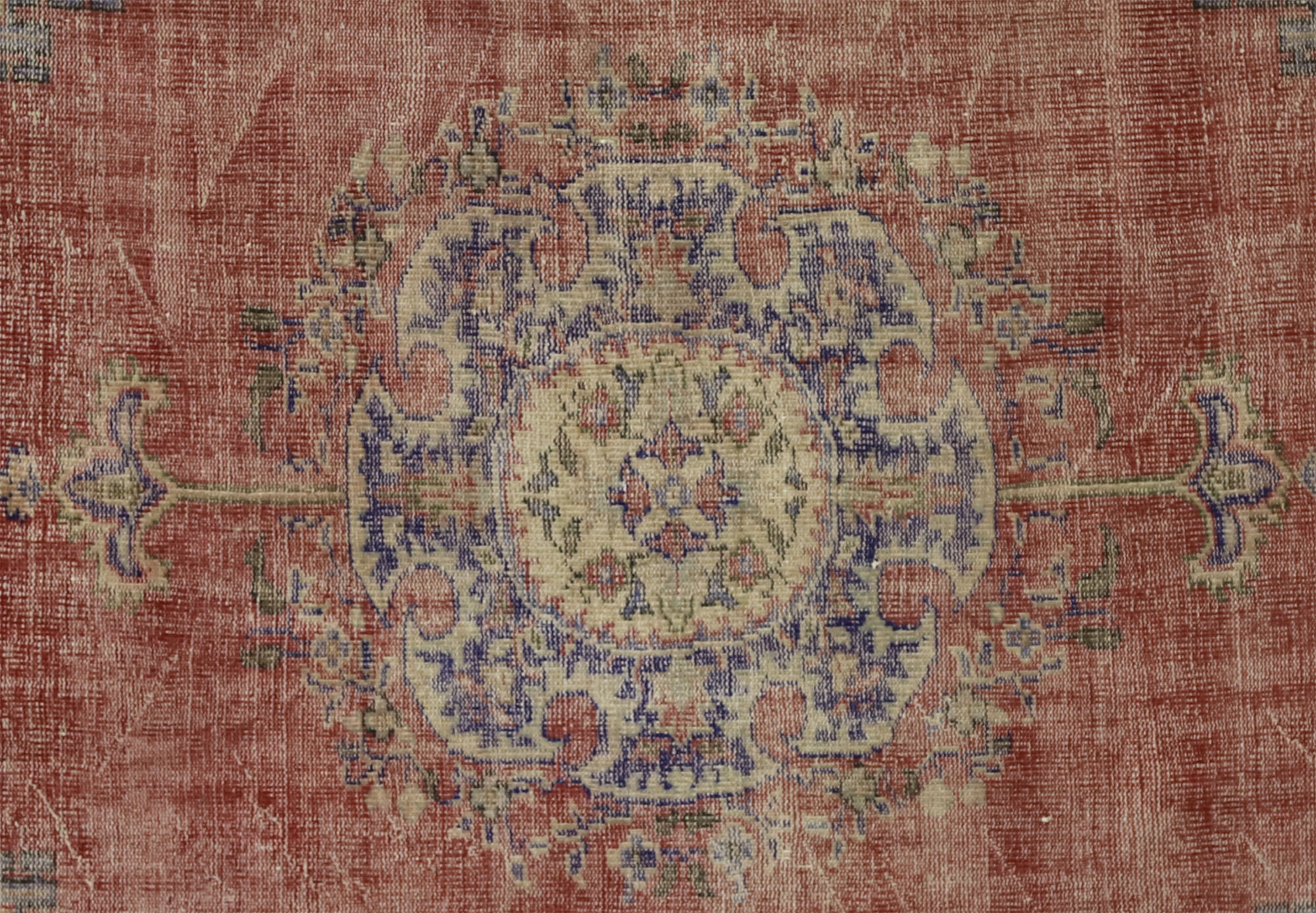 Anatolian handmade vintage rug 273 cm x 212 cm