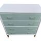 Vintage 1950s compass foot chest of drawers
