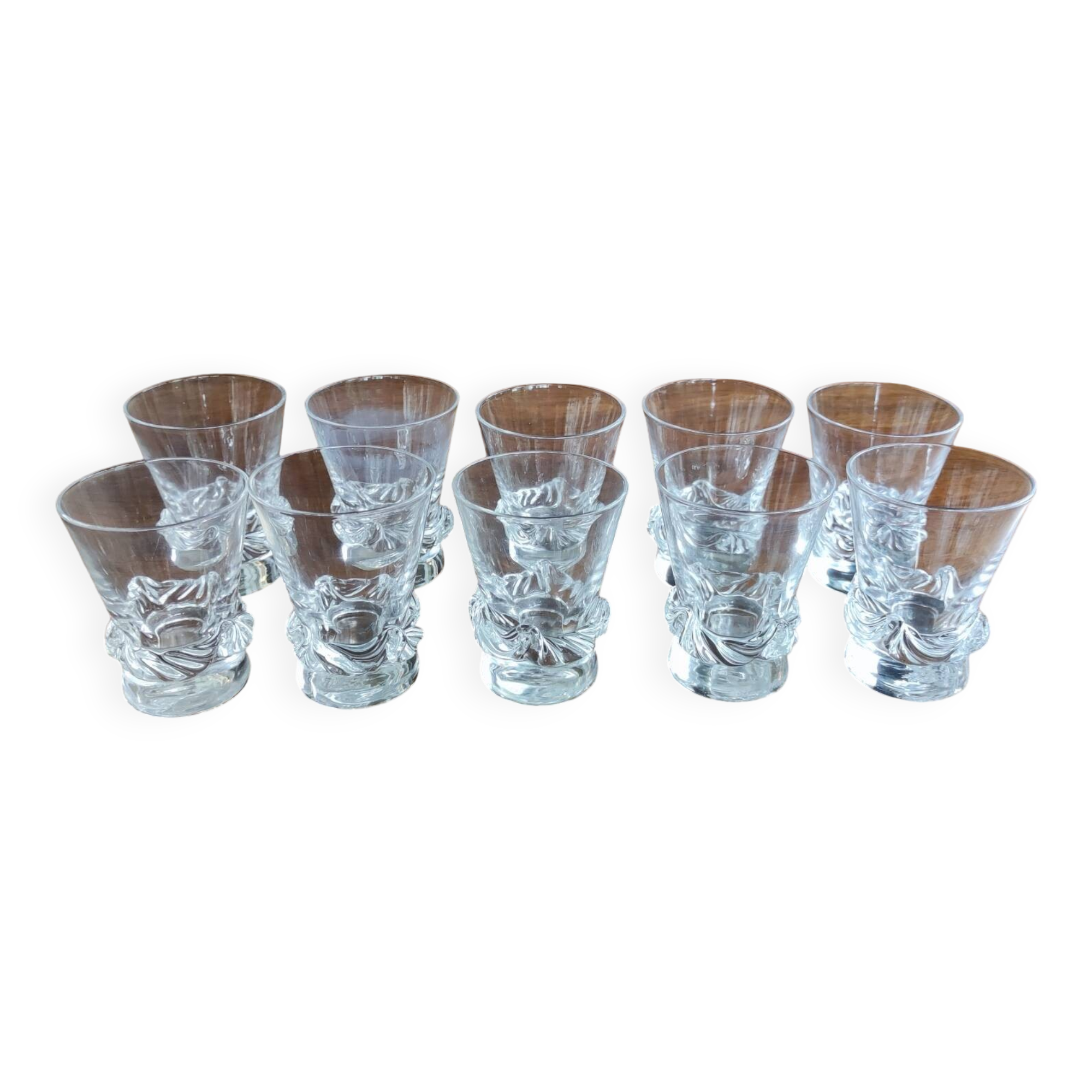 Series 10 crystal glasses Daum France model Sorcy