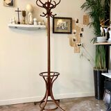 Parrot and dark arched beech coat rack