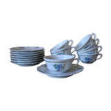 8 cups and their porcelain saucers