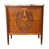 Commode marqueterie et bronze style Louis XVI