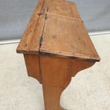 Double school wood desk from 1880 for decoration