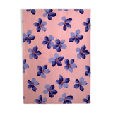 Original gouache on paper from Editions JEHLEM, floral decoration (purple), twentieth century, Paris