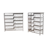 Vintage french metal geometric consoles