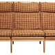 3-seater highback Capella sofa in oak by Illum Wikkelsø, Denmark 1960s