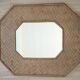 Miroir octogonal en bambou tressé