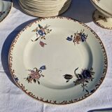 Clairefontaine earthenware plate and fruit bowl set, Saxe model