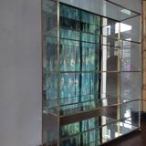 Glazed brass shelf to install