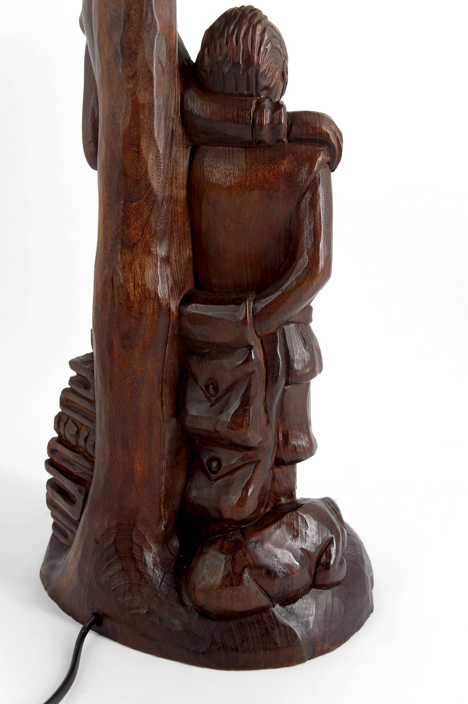 Lampe sculpturale « Don Quichotte, Sancho Panza », Forêt-Noire, vers 1950