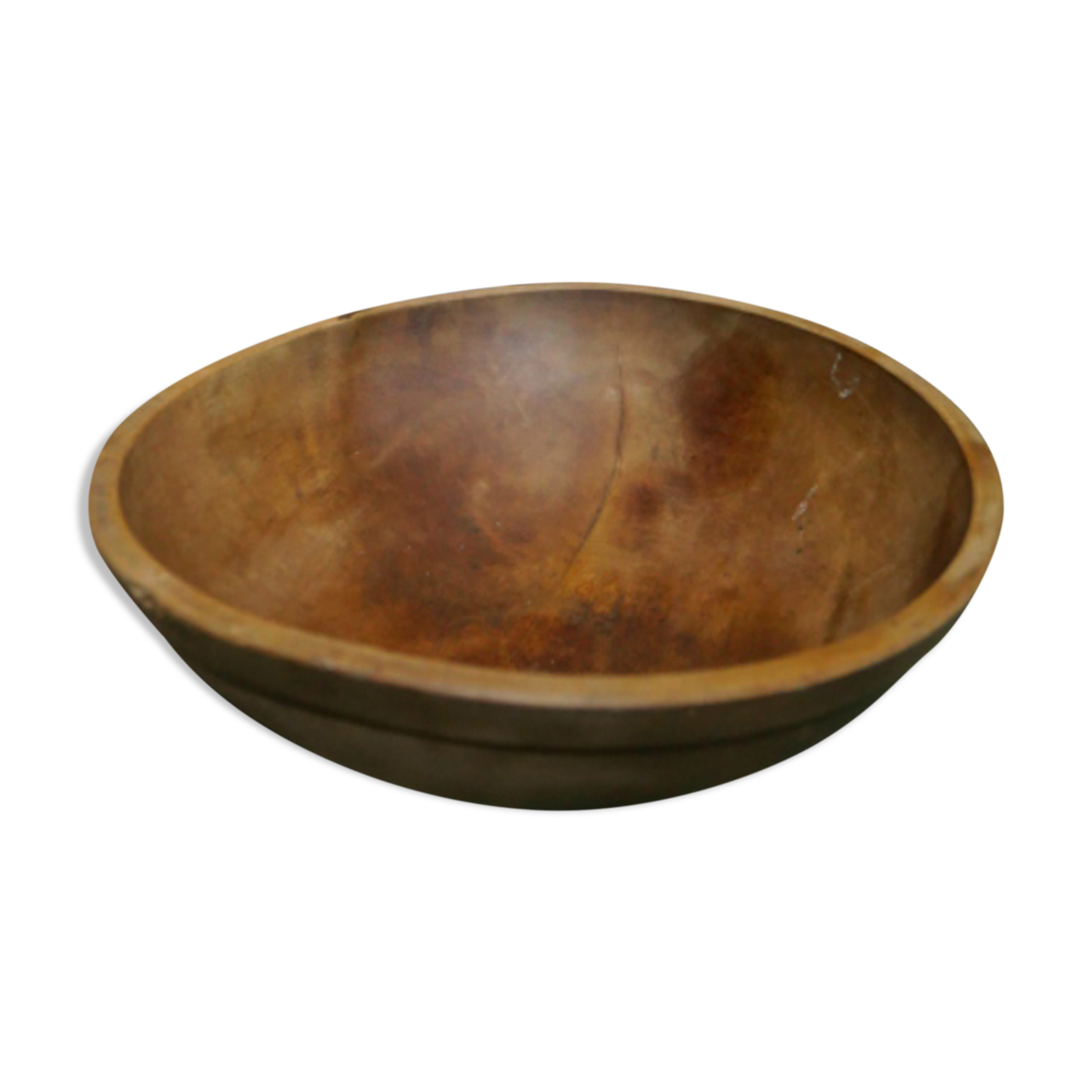 Wooden round hollow dish