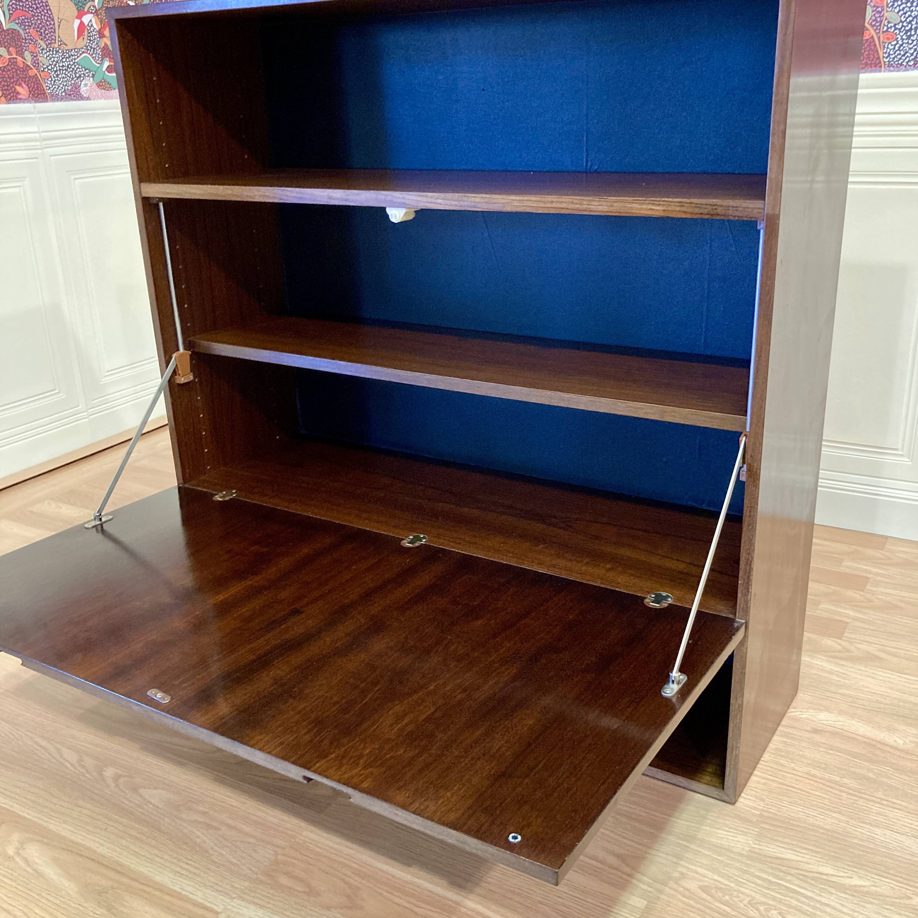 1950s Scandinavian design wall-mounted desk.