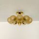 Large Brass Sputnik Flush Chandelier by Kaiser Leuchten