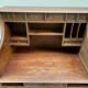 Antique solid wood secretary desk, handcrafted cabinetry.
