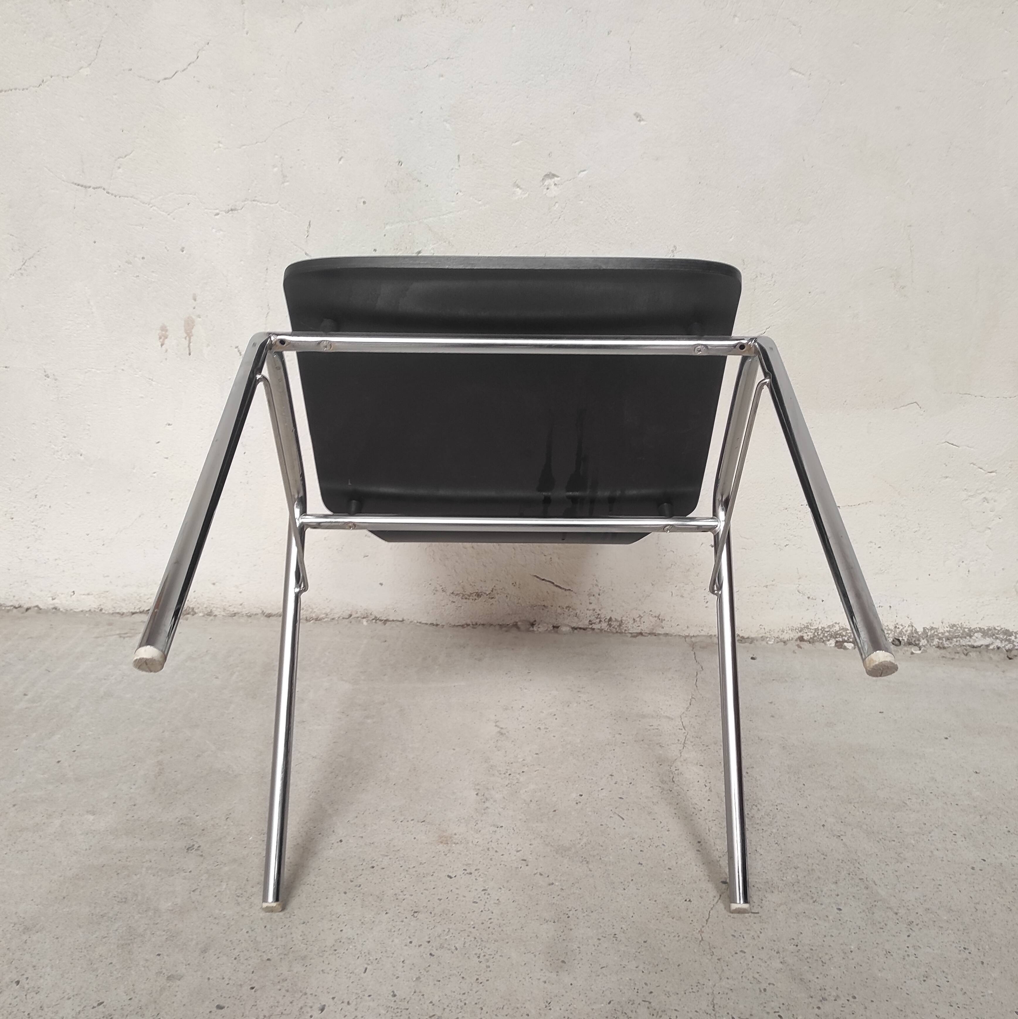 6 chaises plywood et chrome