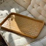 Vintage rattan tray