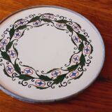 Porcelain and zinc trivet circa 1900