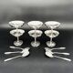 6 stainless steel dessert bowls + spoons – Jean Couzon France
