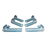 set of 6 Knife holders Squirrel opalescent glass model Sabino , art deco