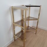 Pair of 70s corner shelves