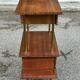 Mid-Century bedside table in solid teak/mahogany with brass, 1960.
