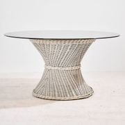 Rattan and bamboo set, set of 5