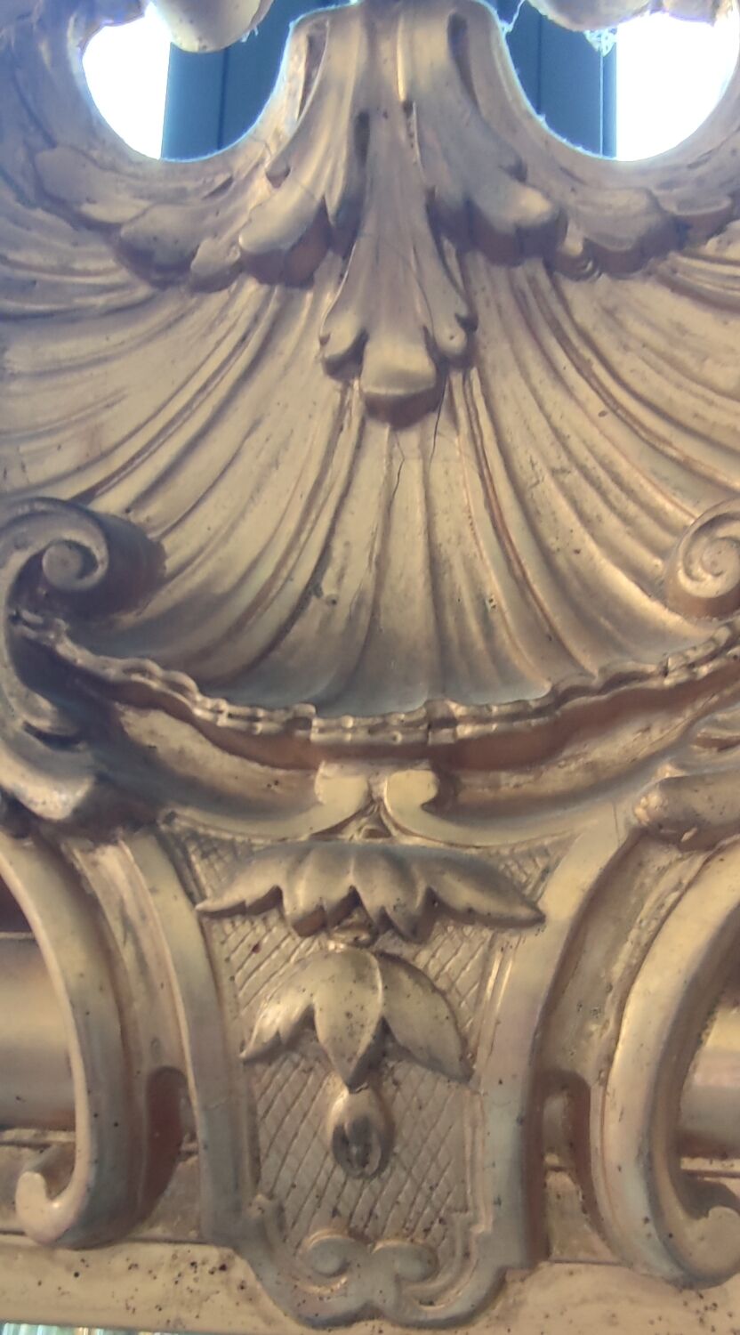 Old large gilded mirror
