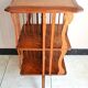 Antique Solid Wood Revolving Bookcase